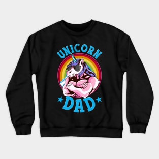 Unicorn Dad Proud Fathers of a Unicorn Princess Crewneck Sweatshirt